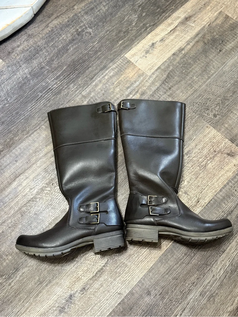 Clarks Riddle Phrase Brown Riding Boots Size 9M New
